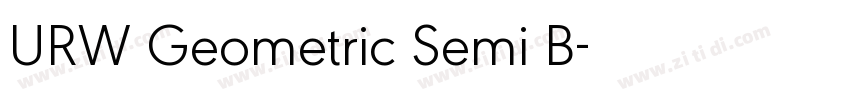 URW Geometric Semi B字体转换